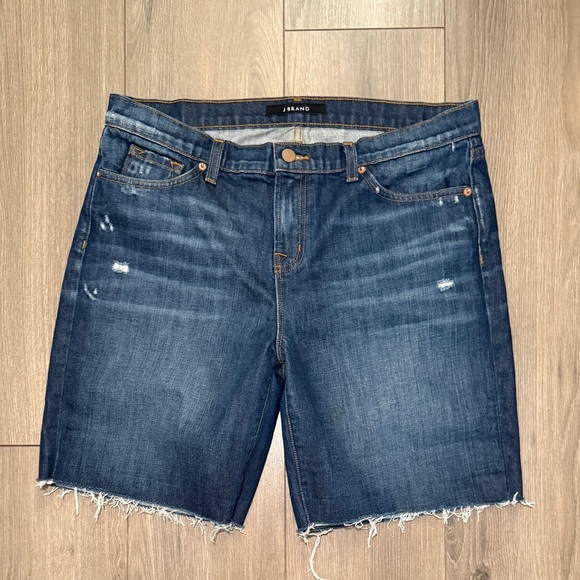 J Brand Mom Shorts Dark Wash Cut Offs - Picture 1 of 11